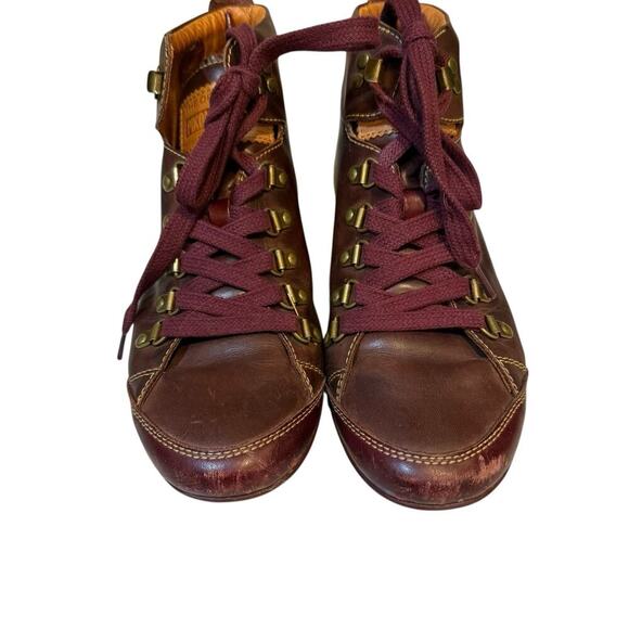 Pikolinos Leather Hiking Boots Women’s Size 38 EU (US 7.5-8) Burgundy Brown - Picture 1 of 6